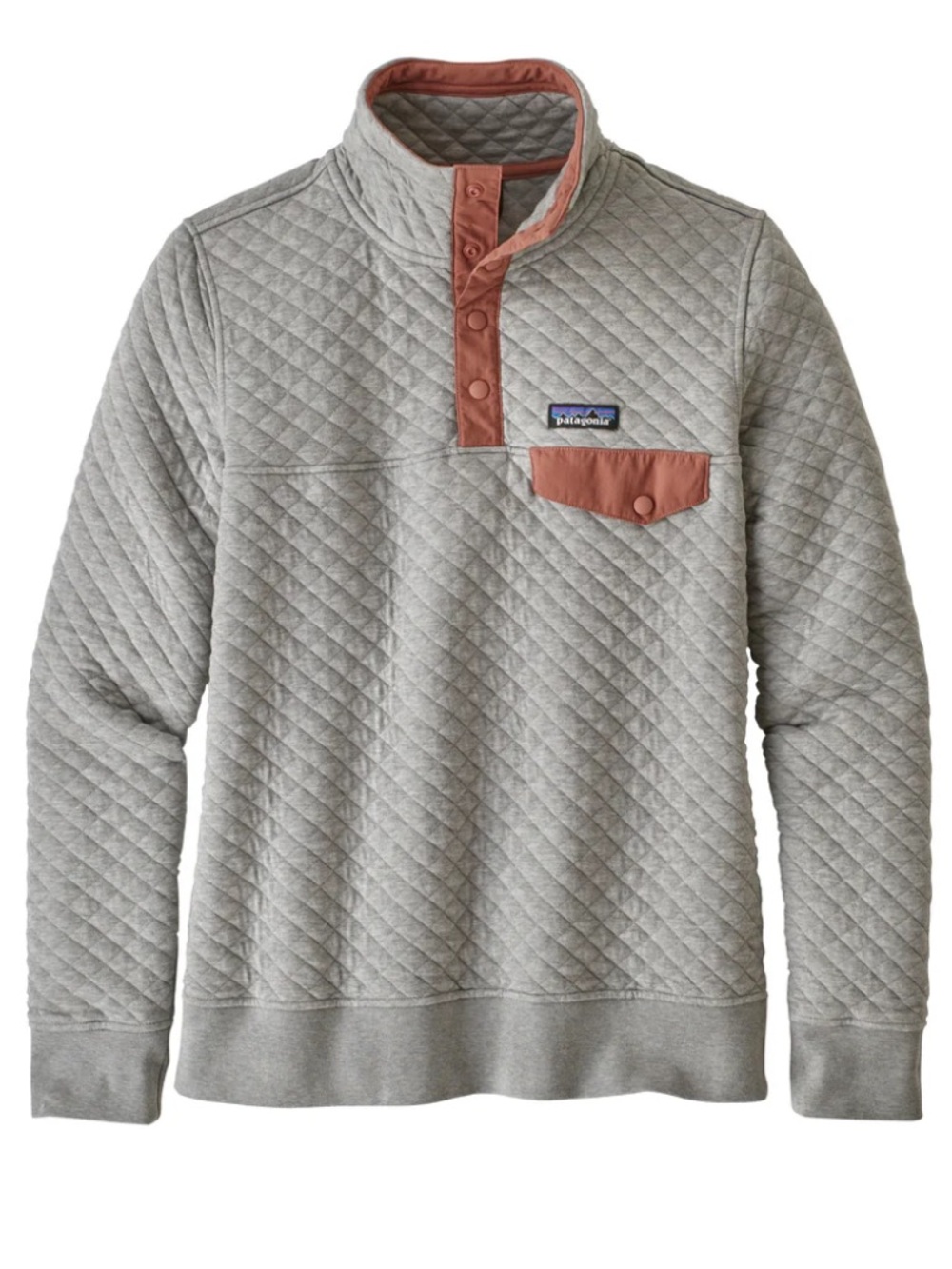 Patagonia Organic Cotton Quilt Snap-T Pullover Womens Small Gray 25282